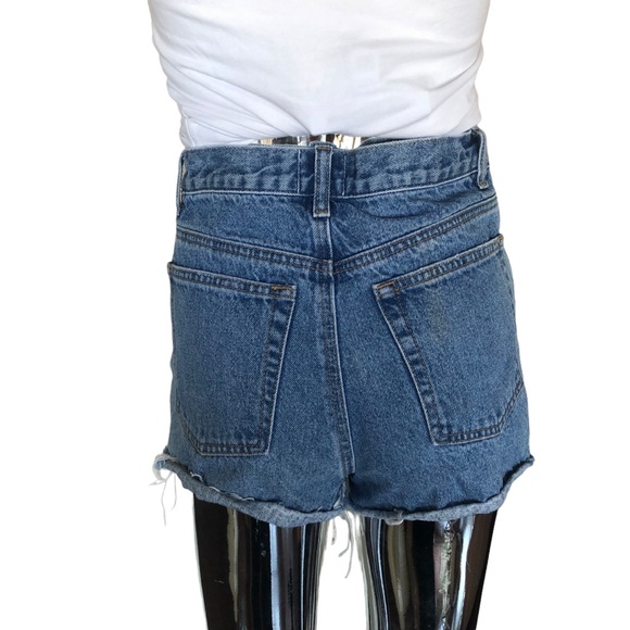 Distressed High Waist Denim Shorts by Twelve - Picture 5 of 6